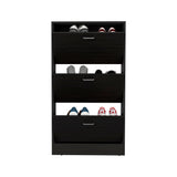 Inola High 3-Tier Pull Down Shoe Rack, Space-Efficient Entryway and Bedroom Shoe Storage with Pull-Down Doors, Stores Up to 18 Pairs of Shoes, Sleek Design for Maximizing Organization in Compact Spaces