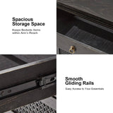 Emilio 3-Drawer Solid Wood Nightstand with USB Charging Port