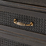 Emilio 3-Drawer Solid Wood Nightstand with USB Charging Port