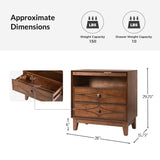 Josefa 3-Drawer Nightstand with Type-C and USB(Optional Types)