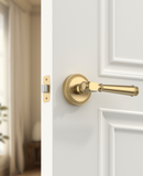 ZR12-054A Modern Heritage Champagne Bronze Door Levers | Beaded Privacy Lever (Privacy, Passage, Dummy)