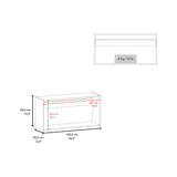 Zurich Wall Cabinet with Bardolino Finish, Double Door, One Shelf for Kitchen, Living Room, or Bathroom Storage, Space-Saving, Easy Installation, Durable Engineered Wood