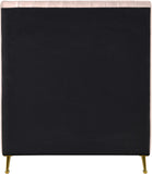 Zara Luxurious Velvet Bed with Channel Tufting and Elegant Gold Legs for a Contemporary Bedroom Retreat