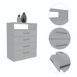 Tuhome Continental Dresser with Six Spacious Drawers, Modern Design, Sturdy Construction, Ideal for Bedroom Storage and Organization