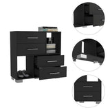 Krista Dresser, Two Open Shelves, Four Drawers