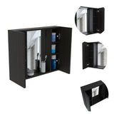 Tuhome Artemisa Medicine Cabinet with Integrated Mirror, Six Interior Storage Shelves, Secure Double-Door Design, Space-Saving Wall Cabinet for Organized Bathrooms and Daily Essentials.
