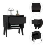 Joy Nightstand with Open Storage Shelf, Smooth-Glide Drawer, Sturdy Top Surface and Modern Space-Saving Bedside Design for Organizing Books, Essentials and Decorative Items in an Elegant and Functional Bedroom Setting