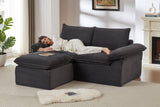 DERVAL 80" Loveseat with 1 Ottoman