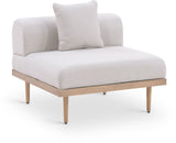 Laguna - Resilient Water Resistant Fabric Upholstered Outdoor Patio Modular Armless Chair