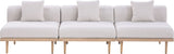Laguna - 3 Piece Resilient Water Resistant Fabric 106.5" Outdoor Patio Armless Modular Sofa