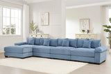 DESEO 170" 4-Seater Sofa with 1 Ottoman
