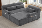 ZELAR 102" Chenille Right Chaise Sofa