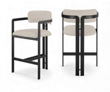 Aurum - Vegan Leather Upholstered Counter Stool - Taupe