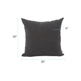 20 x 20 Pillow Seascape Charcoal