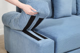 DESEO 170" 4-Seater Sofa with 1 Ottoman