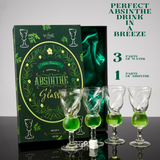 Vintage Crystal Absinthe Glasses | Set of 4 | 6.5 oz