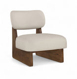 Vetra - Vegan Leather Upholstered Accent Chair - Taupe / Painted Brown