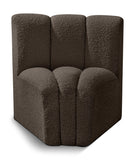 Arc - Boucle Fabric Curved Corner Chair