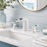 Pendant Series 8 in. Widespread 2-Handle Low-Arc Bathroom Faucet in Polished Chrome