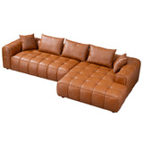 Clark Sectional Right Sofa - Cognac Leather