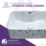 Belgian Stitch Series Ceramic Vessel Sink in Grey