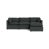 Kova Pillow Cushion Sofa 122" + Ottoman