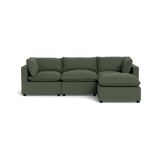 Kova Pillow Cushion Sofa 122" + Ottoman