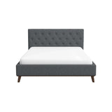 Graceville Dark Grey Fabric Platform King Bed