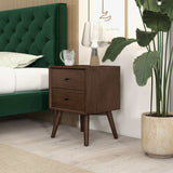 Caroline Walnut Night Stand 2-Drawer
