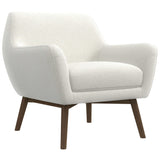 Panom White Boucle Lounge Chair