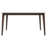 Lindsey  Solid Wood White Top Dining Table