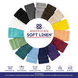 American Soft Linen 100% Cotton Bath Mat Rugs, 17x24 inches with Silicone Backing, Soft Absorbent Grip-Enhanced Bath Mats for Bathroom - 50 Set Case Pack