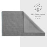 American Soft Linen 100% Cotton Bath Mat Rugs, 17x24 inches with Silicone Backing, Soft Absorbent Grip-Enhanced Bath Mats for Bathroom - 50 Set Case Pack