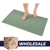 American Soft Linen 100% Cotton Bath Mat Rugs, 17x24 inches with Silicone Backing, Soft Absorbent Grip-Enhanced Bath Mats for Bathroom - 50 Set Case Pack