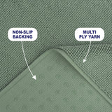 American Soft Linen 100% Cotton Bath Mat Rugs, 17x24 inches with Silicone Backing, Soft Absorbent Grip-Enhanced Bath Mats for Bathroom - 50 Set Case Pack