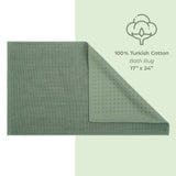 American Soft Linen 100% Cotton Bath Mat Rugs, 17x24 inches with Silicone Backing, Soft Absorbent Grip-Enhanced Bath Mats for Bathroom - 50 Set Case Pack