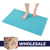 American Soft Linen 100% Cotton Bath Mat Rugs, 17x24 inches with Silicone Backing, Soft Absorbent Grip-Enhanced Bath Mats for Bathroom - 50 Set Case Pack