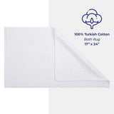American Soft Linen 100% Cotton Bath Mat Rugs, 17x24 inches with Silicone Backing, Soft Absorbent Grip-Enhanced Bath Mats for Bathroom - 50 Set Case Pack