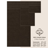 3 Piece 100% Cotton Extra Fluffy and Soft Luxury Turkish Towel Set with 20 Different Colors - 20 Set Case Pack