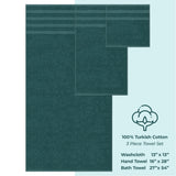 3 Piece 100% Cotton Extra Fluffy and Soft Luxury Turkish Towel Set with 20 Different Colors - 20 Set Case Pack