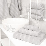 3 Piece 100% Cotton Extra Fluffy and Soft Luxury Turkish Towel Set with 20 Different Colors - 20 Set Case Pack