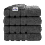 American Soft Linen 100% Cotton Turkish Towels for Bathroom, 4 Pack Bath Towel Set, Super Soft, Extra Large Bath Towels