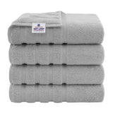 American Soft Linen 100% Cotton Turkish Towels for Bathroom, 4 Pack Bath Towel Set, Super Soft, Extra Large Bath Towels