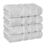 American Soft Linen 100% Cotton Turkish Towels, 4 Pack Hand Towel Set, Super Soft, Absorbent, Quick Dry Premium Towels