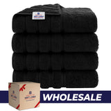 4 Piece 100% Cotton Turkish Bath Towel - 6 Set Case Pack