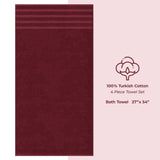 4 Piece 100% Cotton Turkish Bath Towel - 6 Set Case Pack