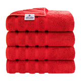 4 Piece 100% Cotton Turkish Bath Towel - 6 Set Case Pack