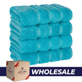 4 Piece 100% Cotton Turkish Towels, Hand Towel Set, Soft, Absorbent, Quick Dry - 28 Set Case Pack