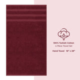 4 Piece 100% Cotton Turkish Towels, Hand Towel Set, Soft, Absorbent, Quick Dry - 28 Set Case Pack