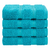 4 Piece 100% Cotton Luxury Washcloth Turkish Towel Set - 60 Set Case Pack
